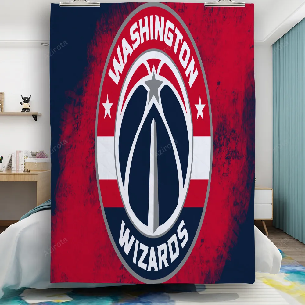 Washington Wizards Blue Red Splash Color Gift For Fan 3D Full Printing Quilt