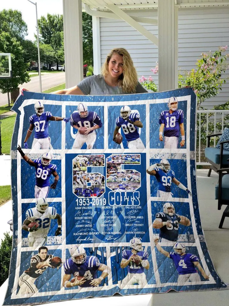 Indianapolis Colts Legends Blue 3D Full Printing Quilt V2
