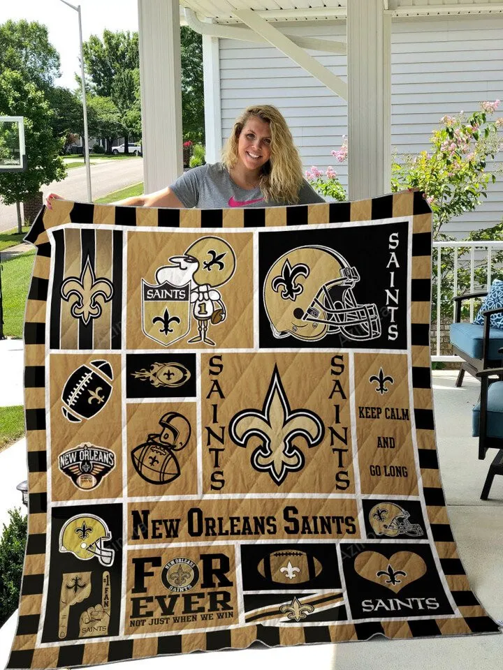New Orleans Saints Go Long For Ever 3D Full Printing Quilt