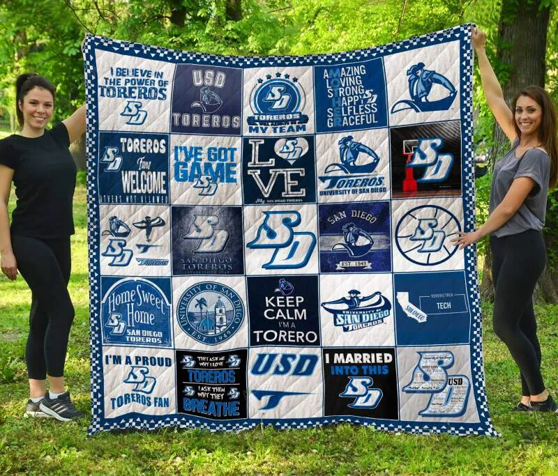 San Diego Toreros Customized 3D Full Printing Quilt