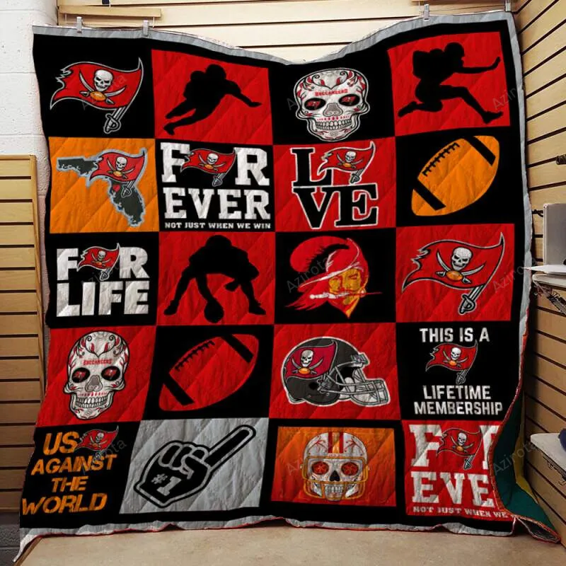 Tampa Bay Buccaneers Red Black 3D Full Printing Quilt V2
