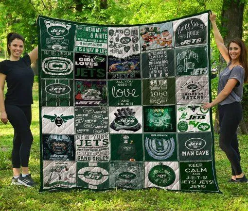 New York Jets 3D Full Printing Quilt v1