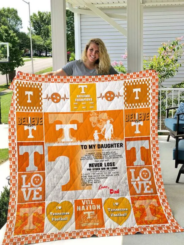 Tennessee Volunteers To My Daughter Love Dad 3D Full Printing Quilt