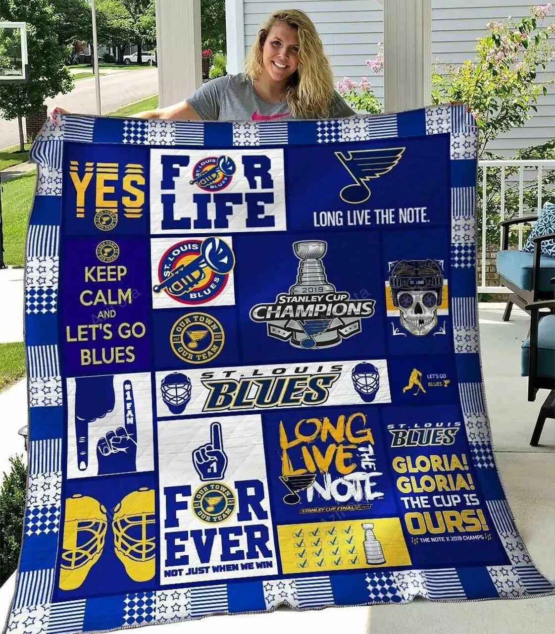 St Louis Blues 3D Full Printing Quilt V6