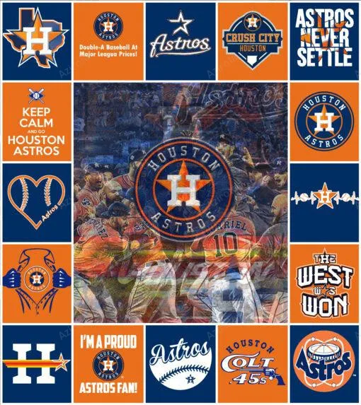 Houston Astros Team 3D Full Printing Quilt