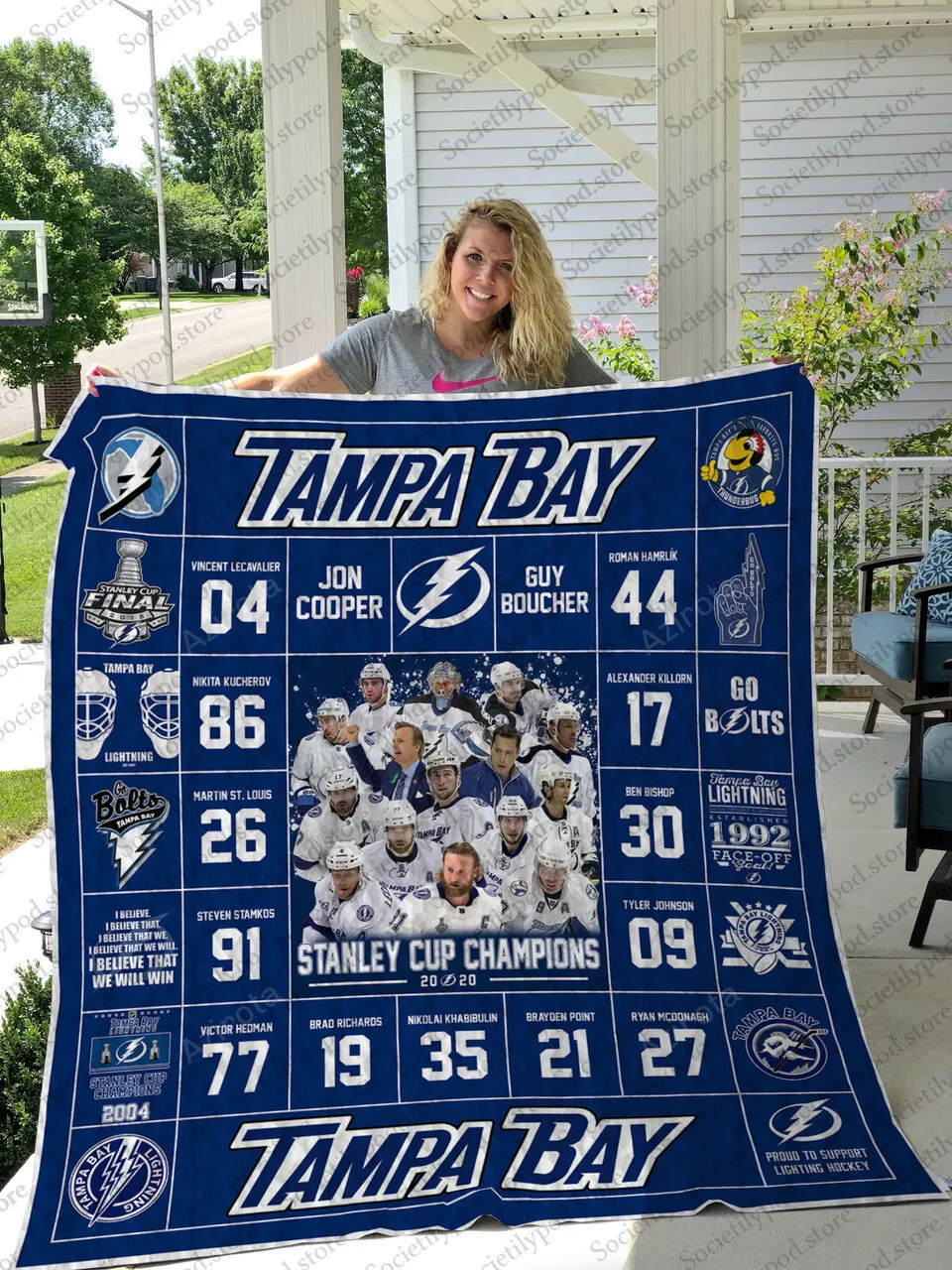 Tampa Bay Lightning 3D Full Printing Quilt V1