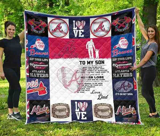 Atlanta Braves Family 3D Full Printing Quilt Fan Made 9713