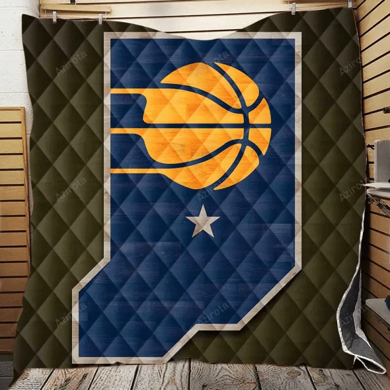 Indiana Pacers Basketball Team 3D Full Printing Quilt v2