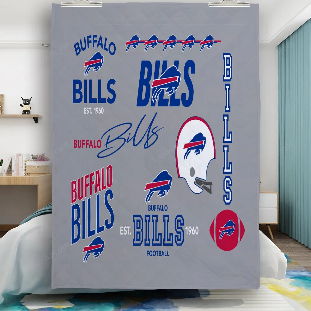 Buffalo Bills Logo v19 Gift For Fan 3D Full Printing Quilt