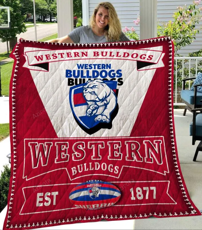 Western Bulldogs Customized 3D Full Printing Quilt
