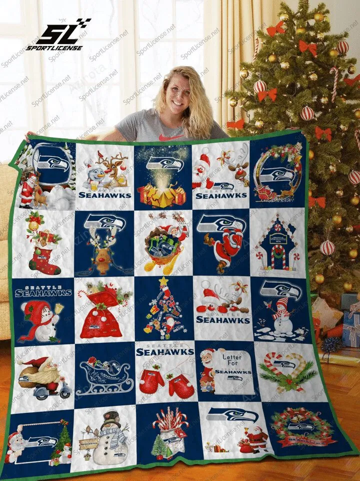 Seattle Seahawks Ugly Christmas 3D Full Printing Quilt