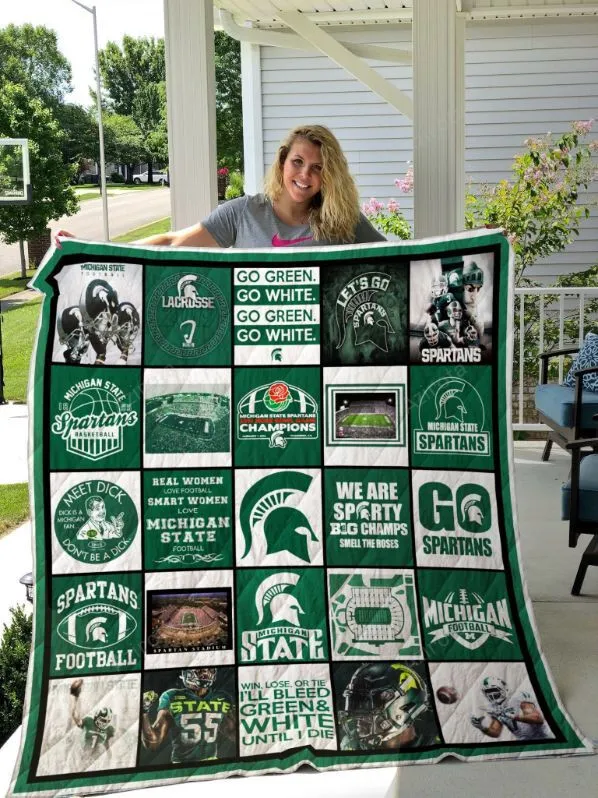 Spartans Football Michigan State Spartans Combined 3D Full Printing Quilt