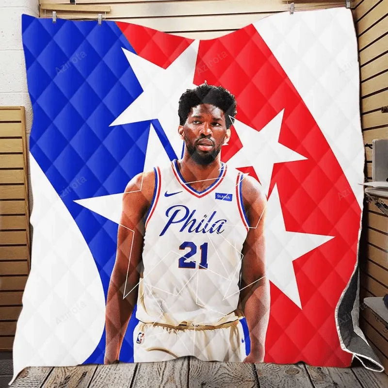 Joel Embiid Basketball Player 3D Full Printing Quilt