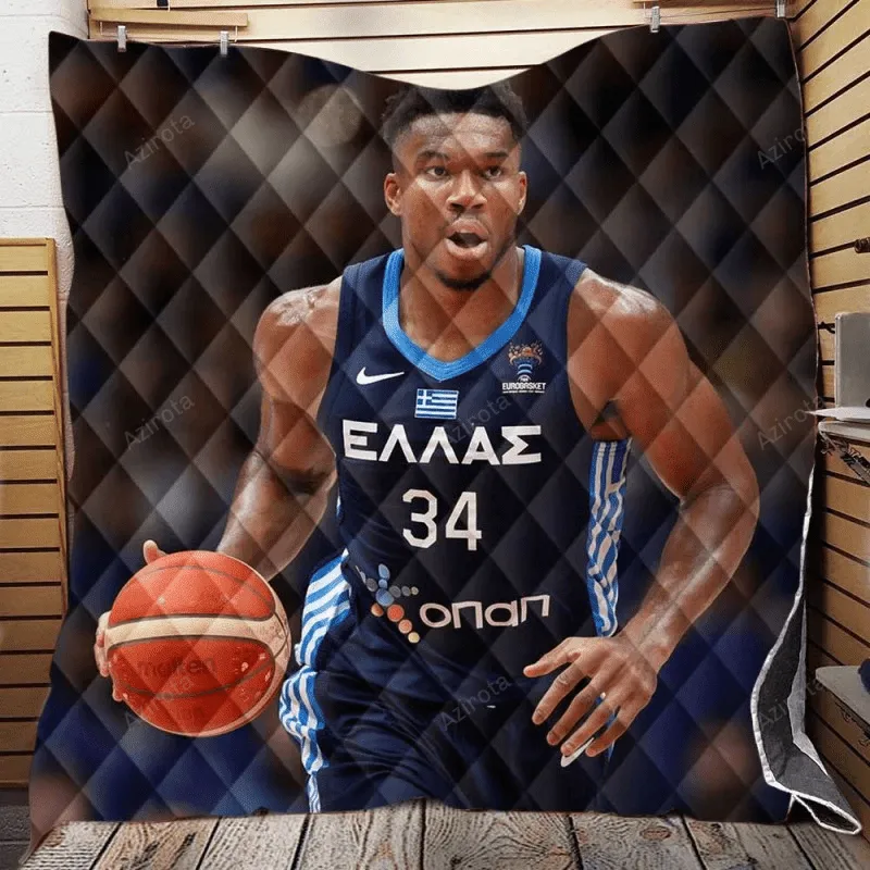 Giannis Antetokounmpo Powerful Basketball Player 3D Full Printing Quilt