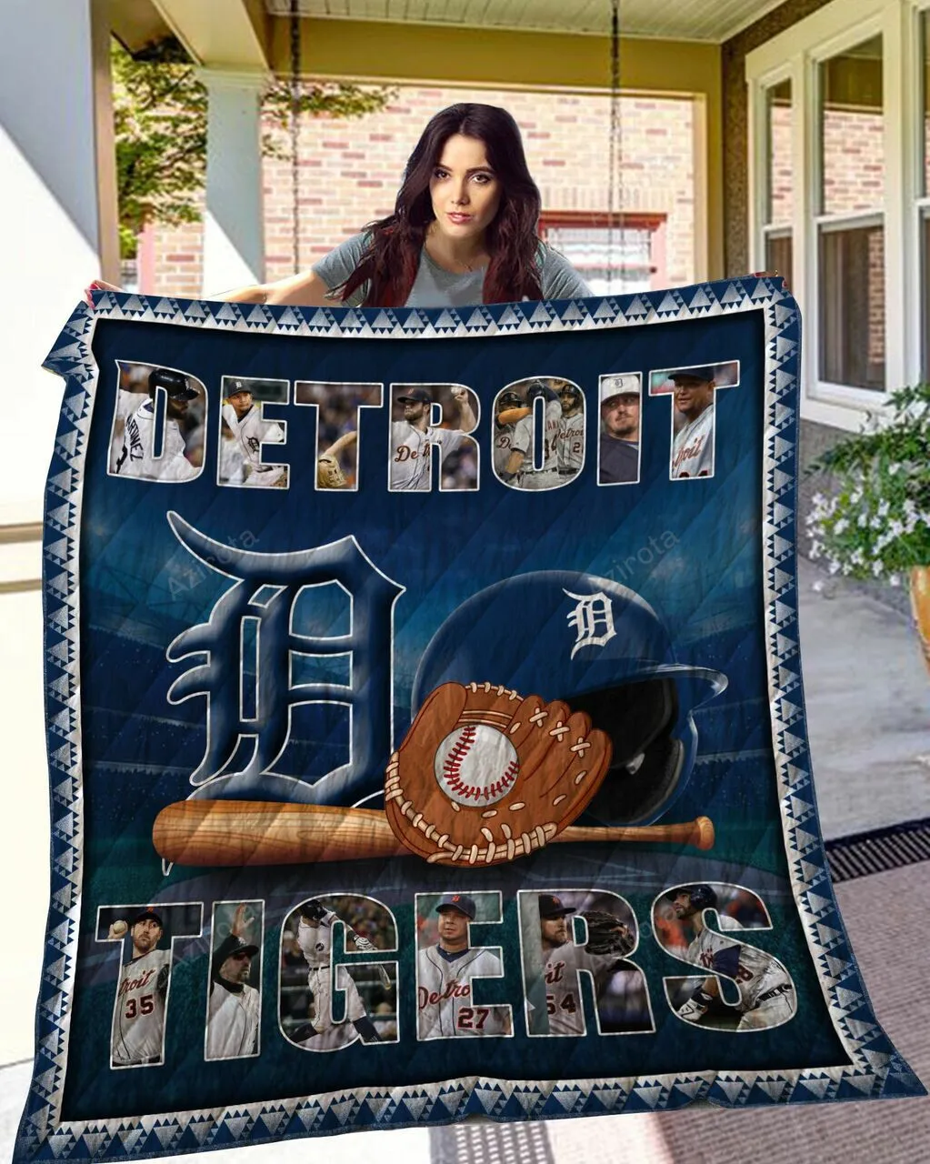 Detroit Tigers 3D Full Printing Quilt V5
