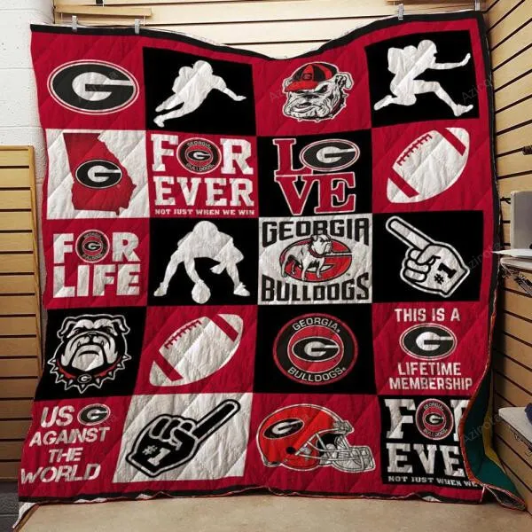Georgia Bulldogs Personalized Customized 3D Full Printing Quilt v1