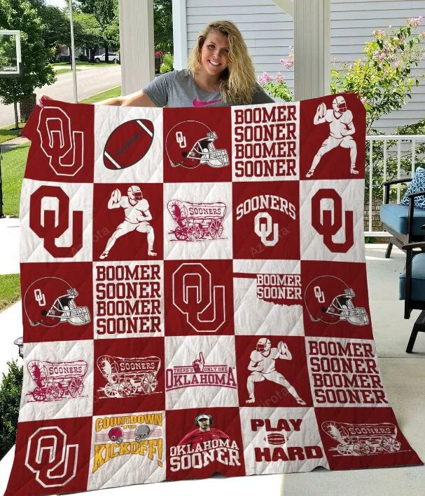 Play Hard Oklahoma Sooners Loved 3D Full Printing Quilt
