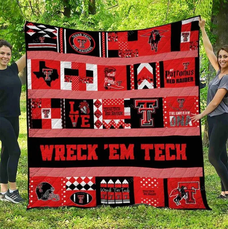 Texas Tech Red Raiders Personalized Customized 3D Full Printing Quilt