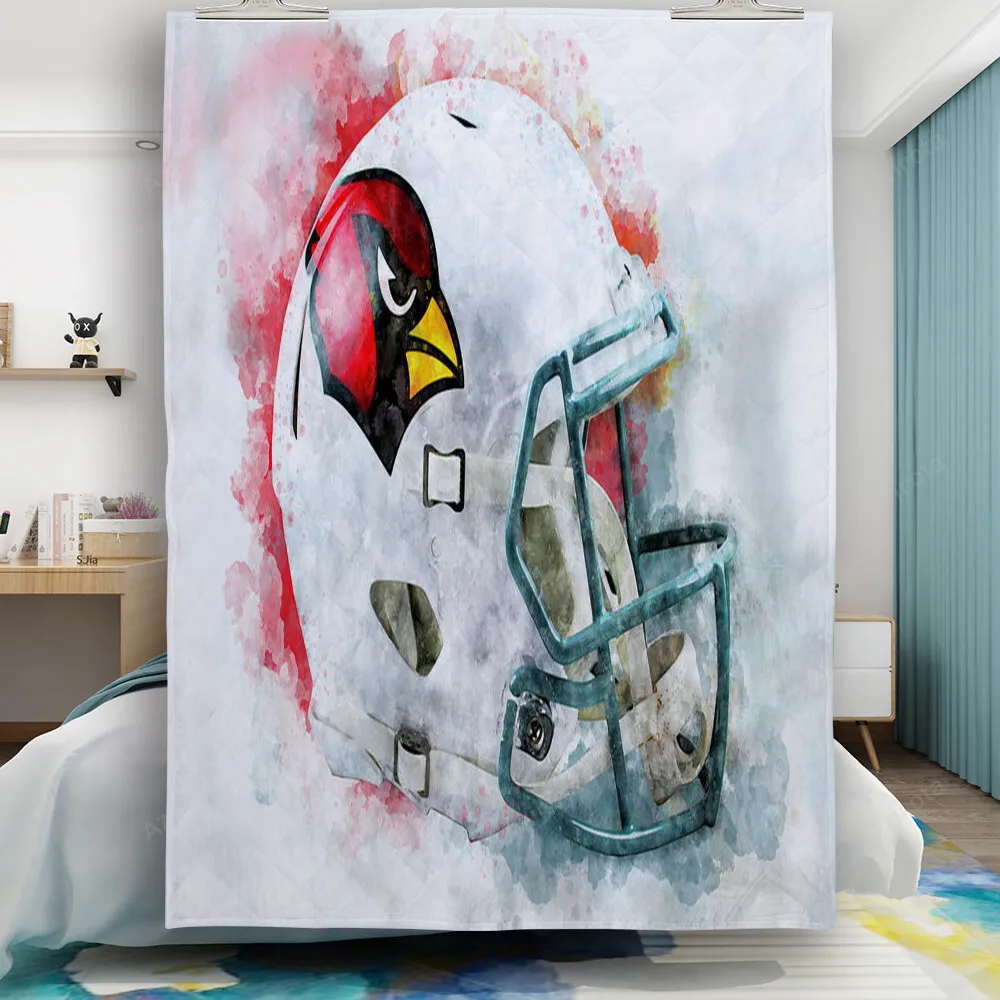 Arizona Cardinals Helmet Gift For Fan 3D Full Printing Quilt