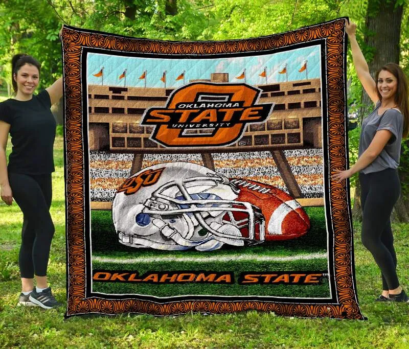 Oklahoma State Cowboys Football Customized 3D Full Printing Quilt