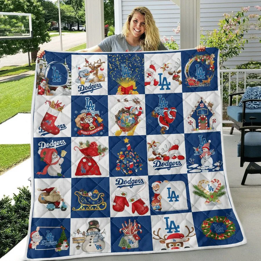 Los Angeles Dodgers Christmas 3D Full Printing Quilt