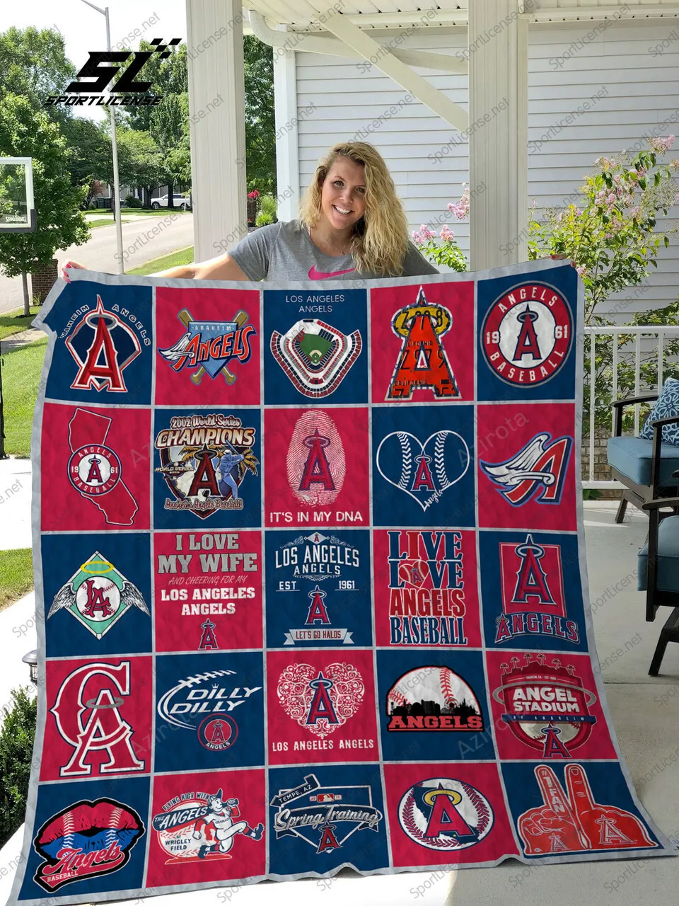 Los Angeles Angels 3D Full Printing Quilt V4