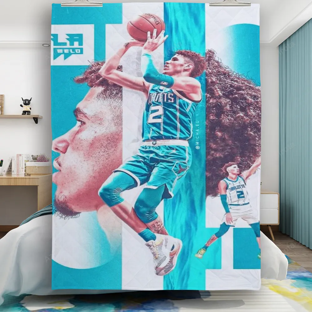 Charlotte Hornets LaMelo Ball2 Gift For Fan 3D Full Printing Quilt