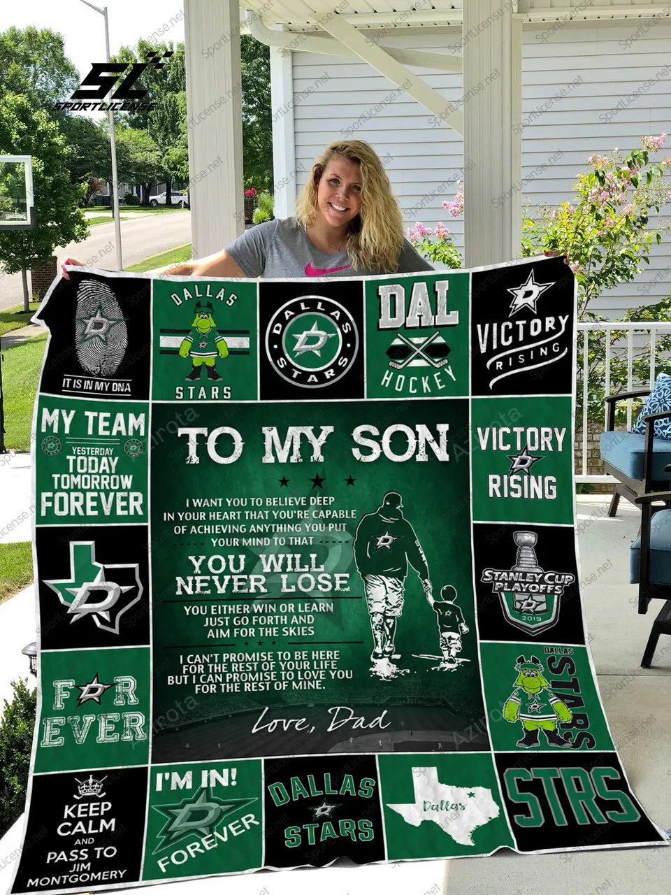 Dallas Stars 3D Full Printing Quilt V3