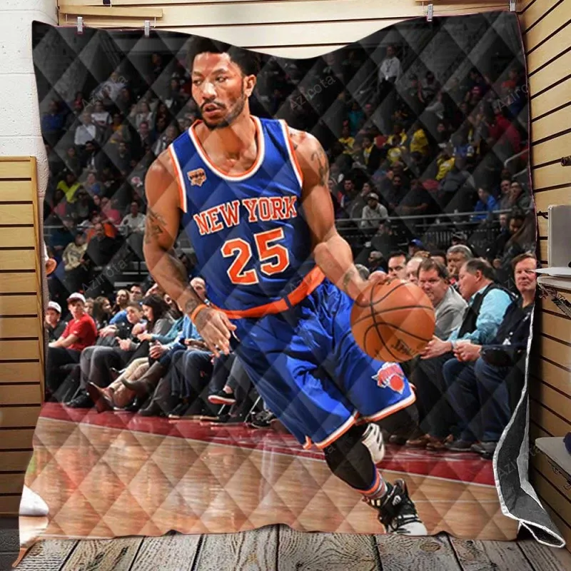 Energetic Basketball Player Derrick Rose 3D Full Printing Quilt