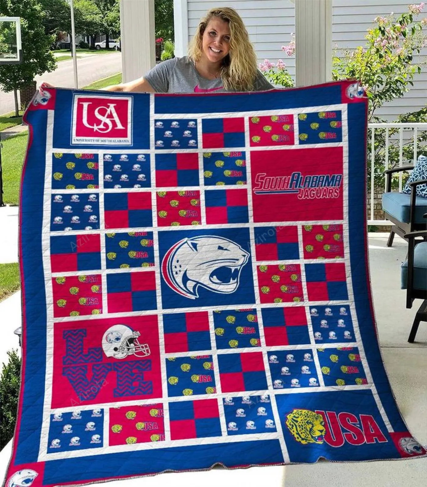 South Alabama Jaguars Personalized Customized 3D Full Printing Quilt