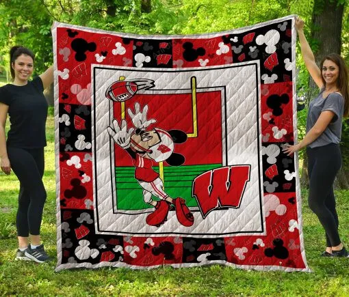 Wisconsin Badgers Personalized Customized 3D Full Printing Quilt v1