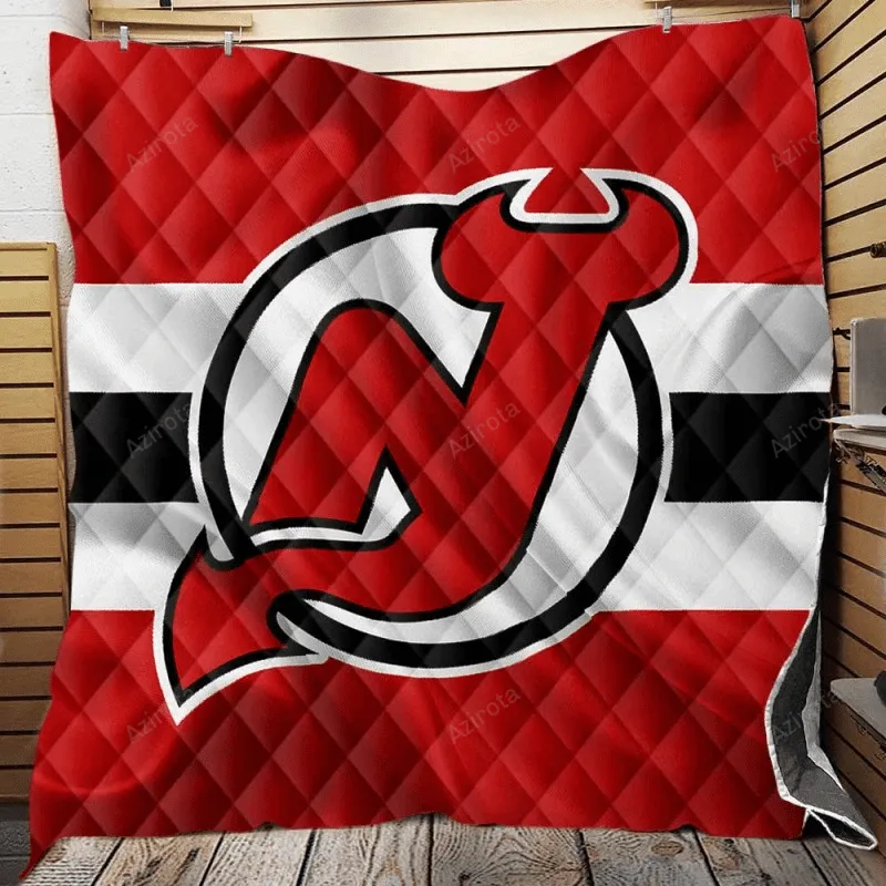 Popular Hockey Team New Jersey Devils 3D Full Printing Quilt