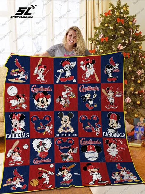 St Louis Cardinals Mickey Dn 3D Full Printing Quilt 2419