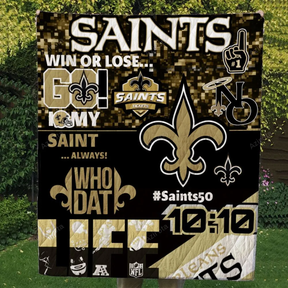 New Orleans Saints 3D Full Printing Quilt v2