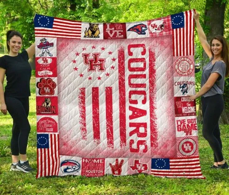 The Flag Houston Cougars Collection Collected 3D Full Printing Quilt