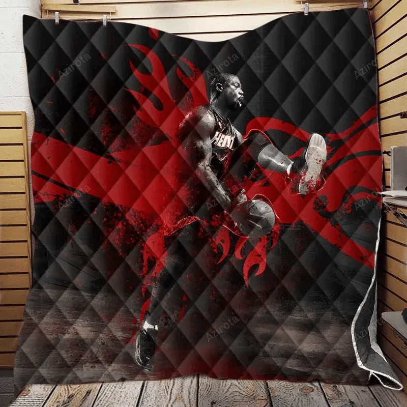 Dwyane Wade Basketball Player 3D Full Printing Quilt v2