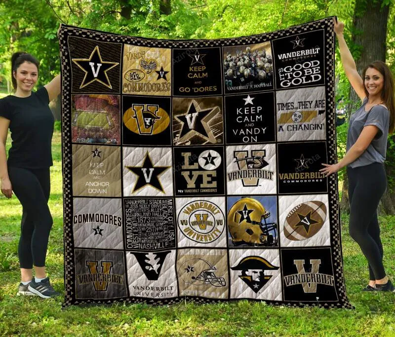 Vanderbilt Football Customized 3D Full Printing Quilt