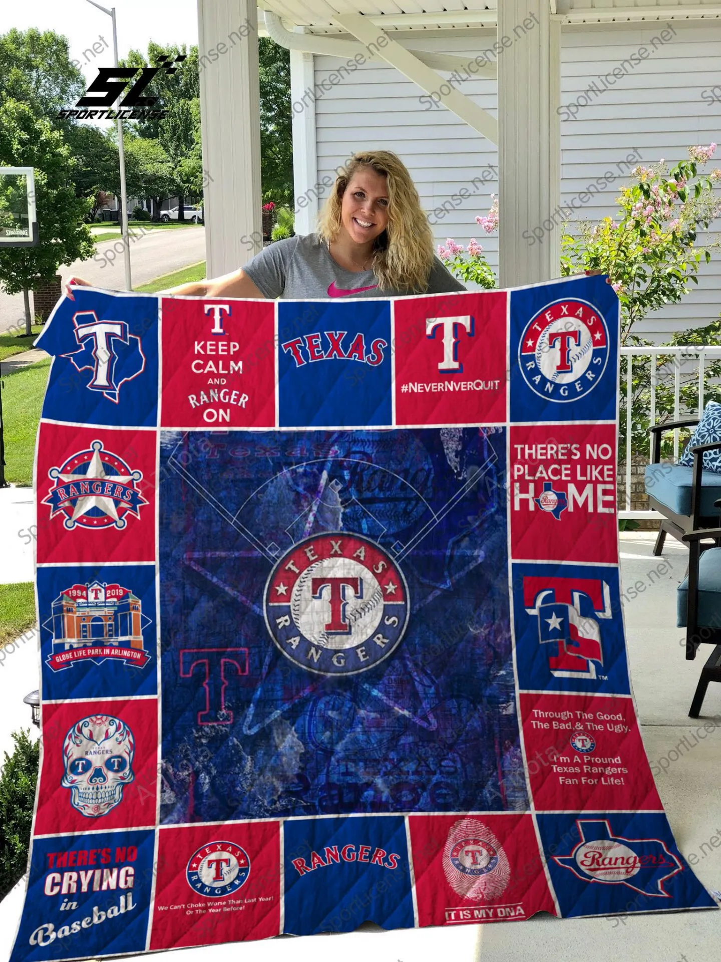 Texas Rangers 3D Full Printing Quilt V8