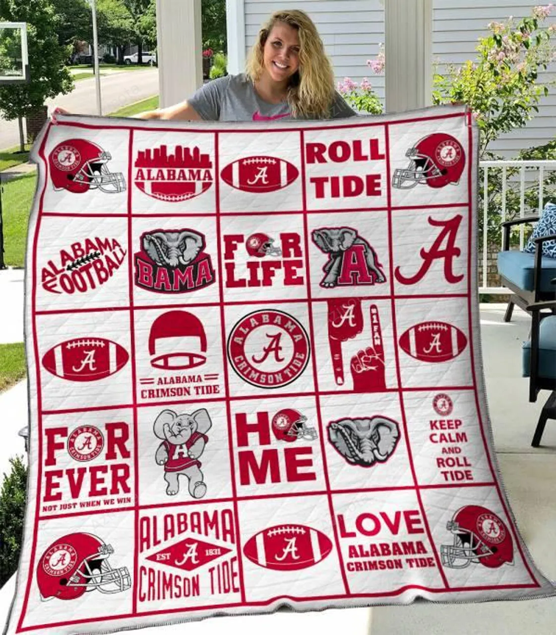 Alabama Crimson Tide 3D Full Printing Quilt V10
