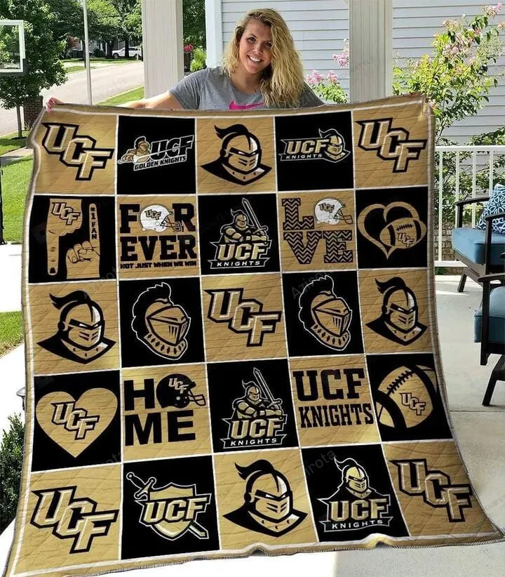 UCF Knights Gold Black 3D Full Printing Quilt V2