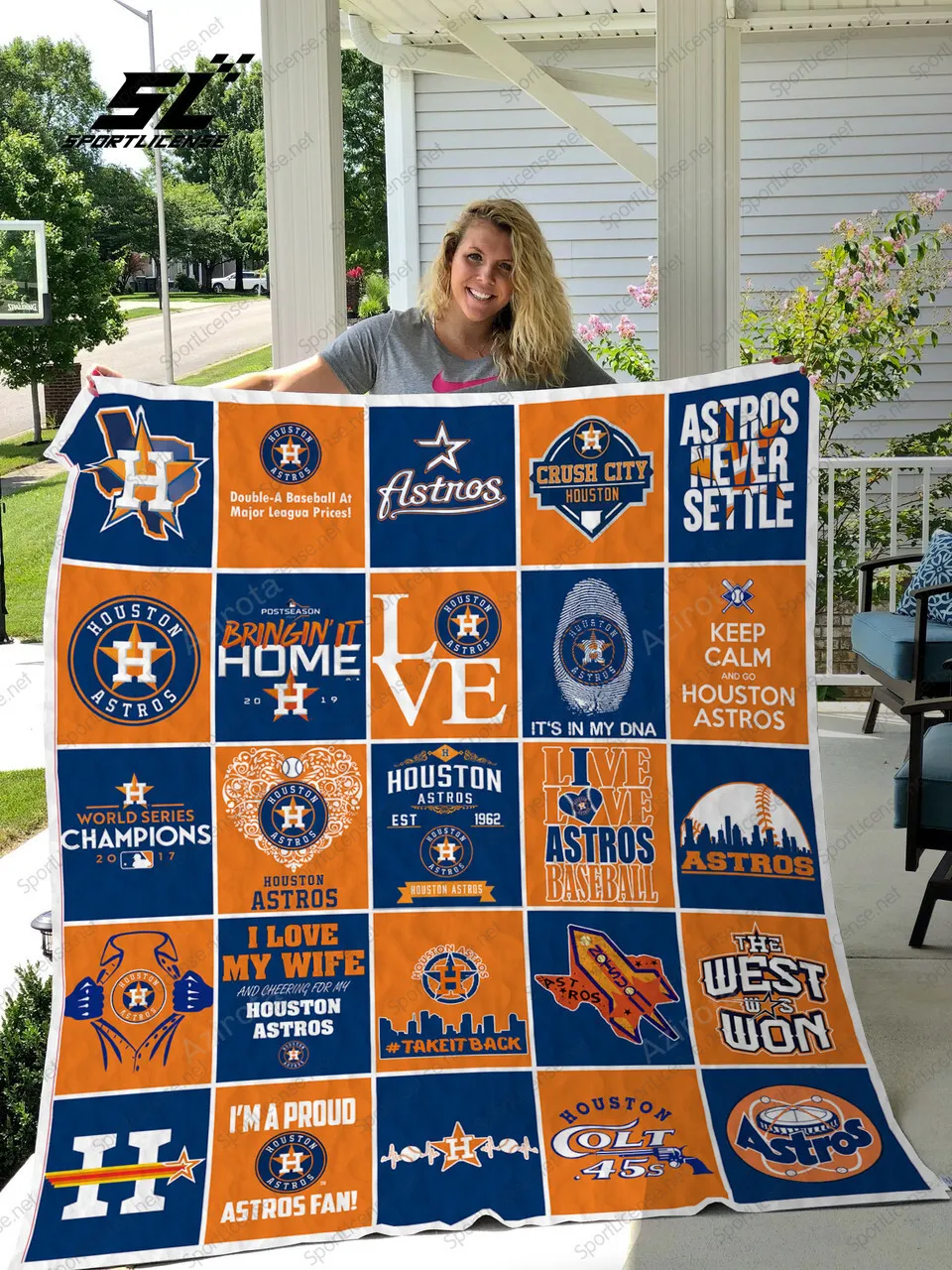 Houston Astros 3D Full Printing Quilt V10