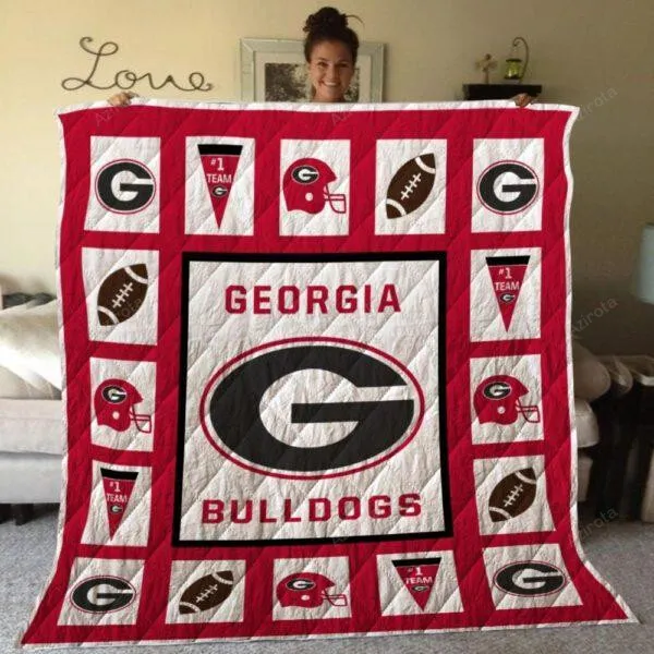 Team Georgia Bulldogs 3D Full Printing Quilt