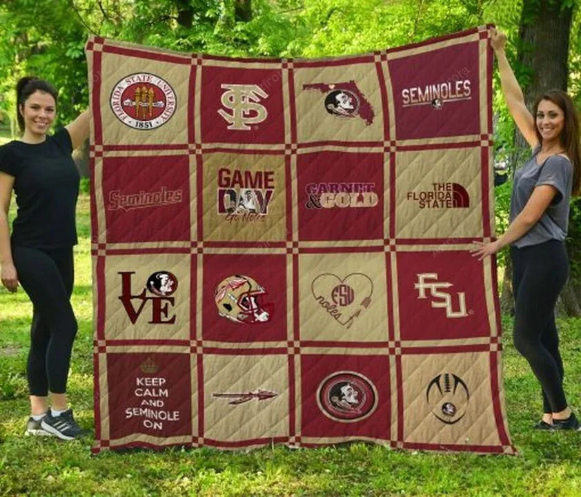 Game Day Florida State Seminoles 3D Full Printing Quilt