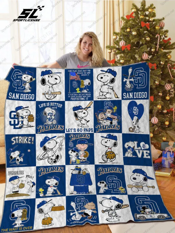 San Diego Padres Snoopy Dog 3D Full Printing Quilt