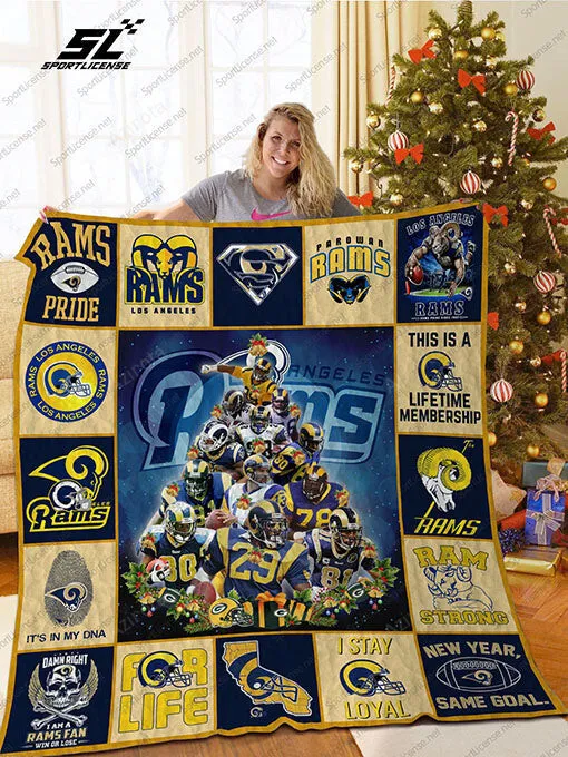 Los Angeles Rams Christmas Tree 3D Full Printing Quilt 1450