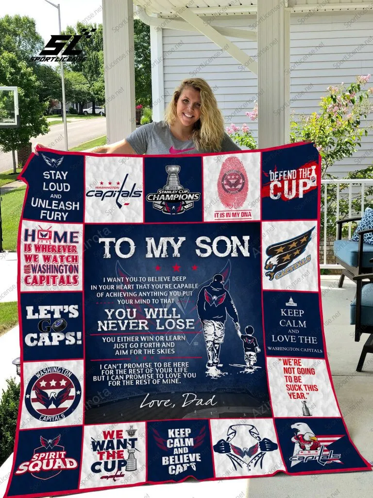 H Washington Capitals 3D Full Printing Quilt