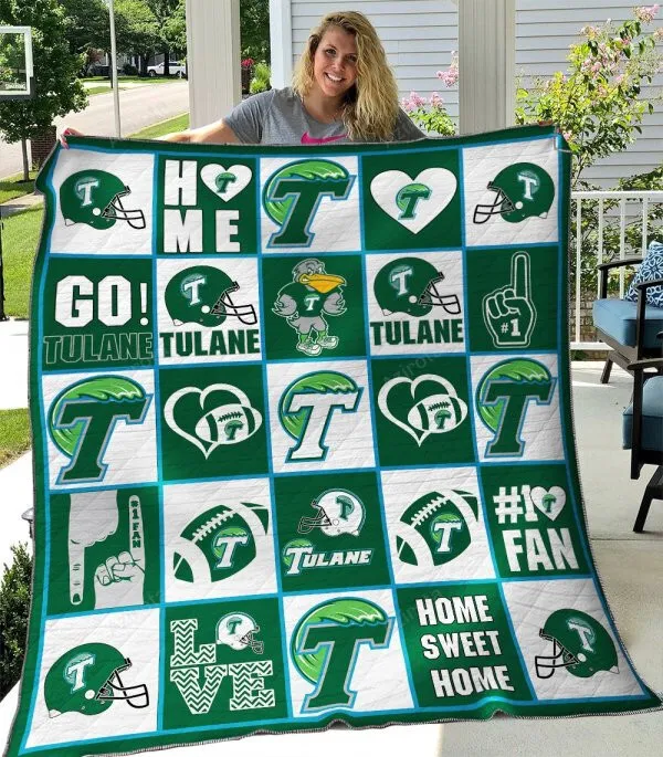 Tulane Green Wave Personalized Customized 3D Full Printing Quilt