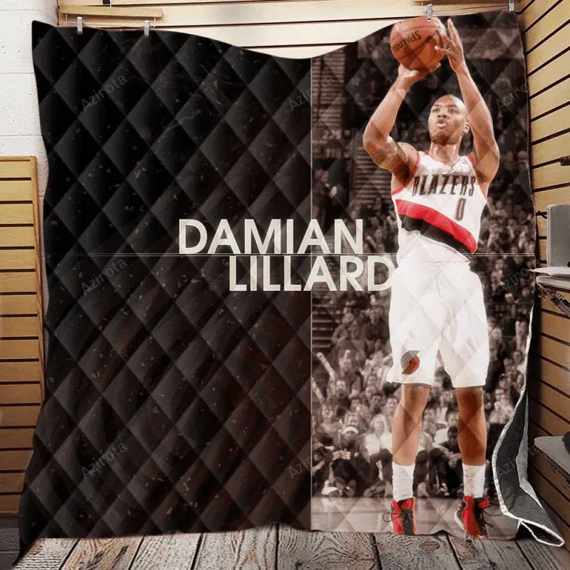 Popular Basketball Player Damian Lillard 3D Full Printing Quilt
