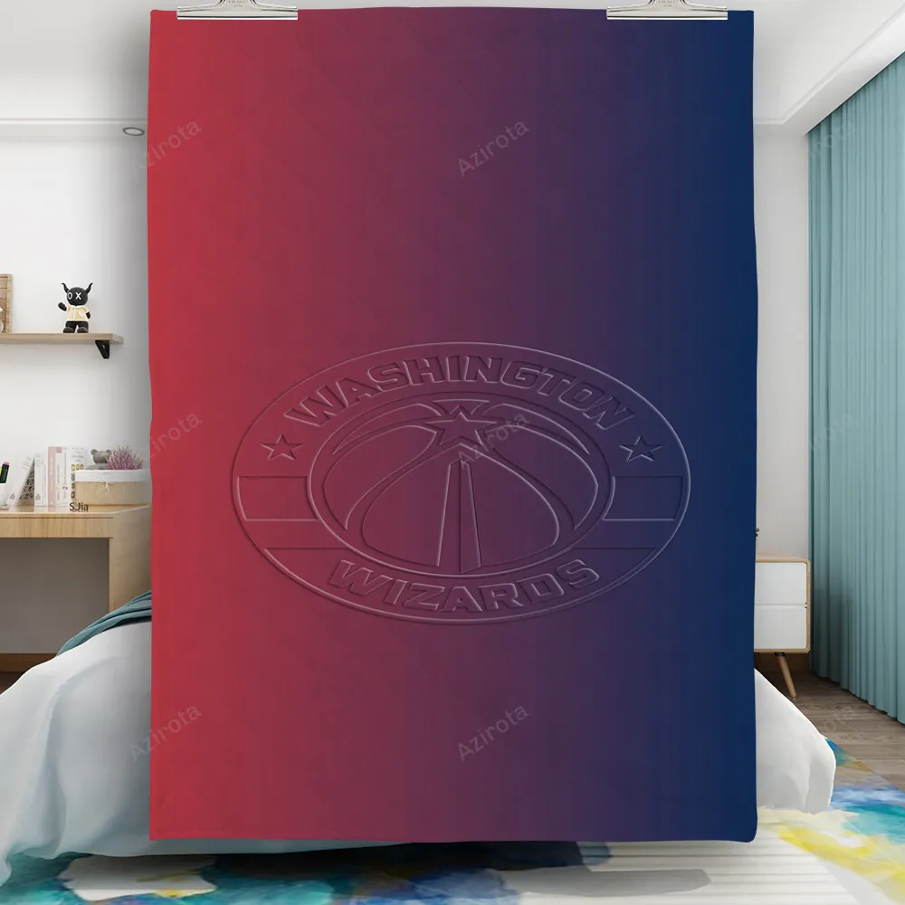 Washington Wizards Blue Purple Red Gift For Fan 3D Full Printing Quilt