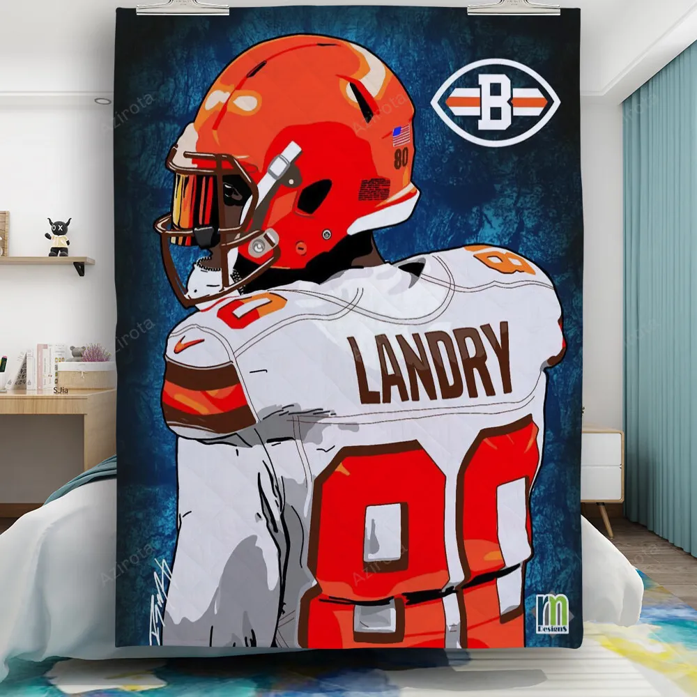 Cleveland Browns Jarvis Landry 80 v1 Gift For Fan 3D Full Printing Quilt
